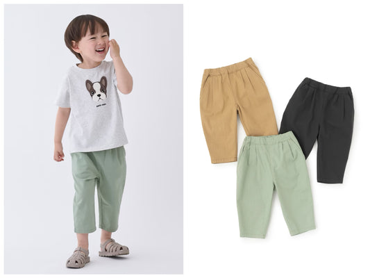 日本童裝 pe#main 寬鬆八分長褲 80-130cm 男童款 夏季 PANTS