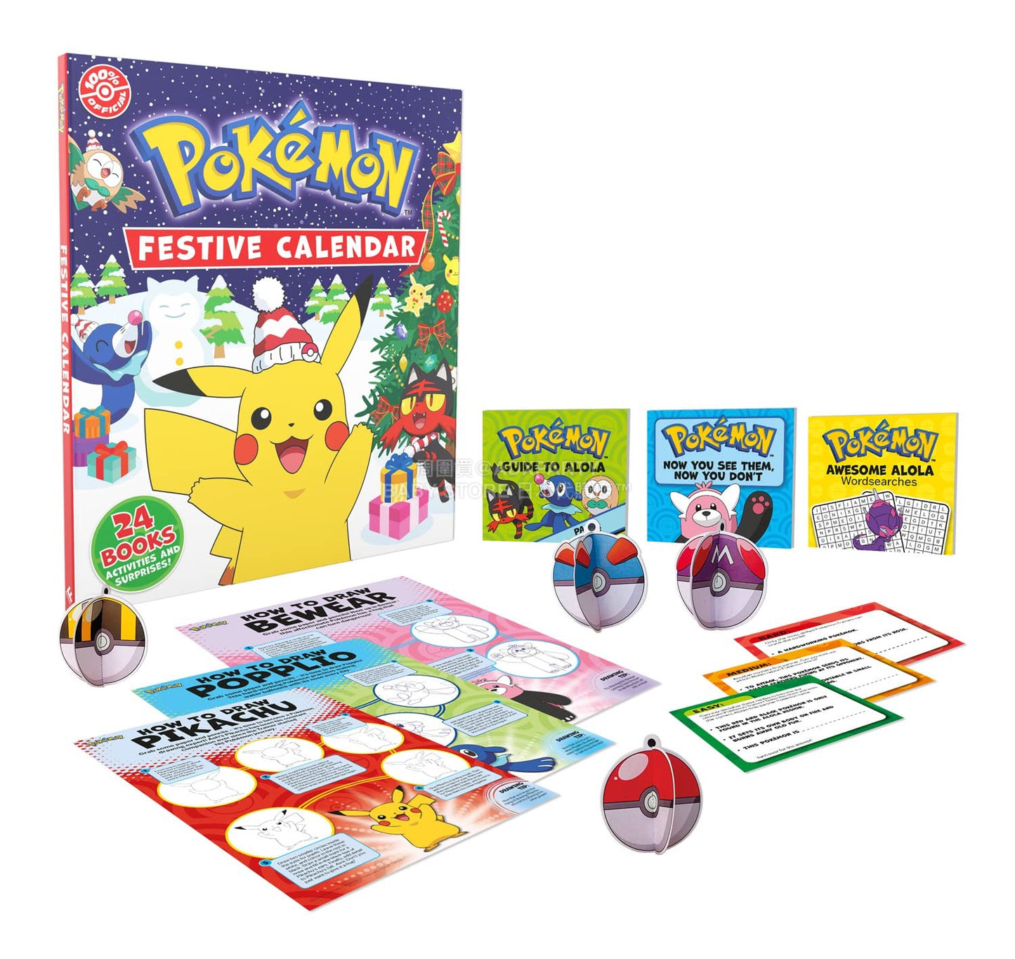 英美直送 Pokemon Book Collection聖誕倒數日曆 兒童款 聖誕快樂特輯 聖誕倒數日曆A 不參與$900免運 滿$900可加$25免運 Christmas Advent Calendars 2025