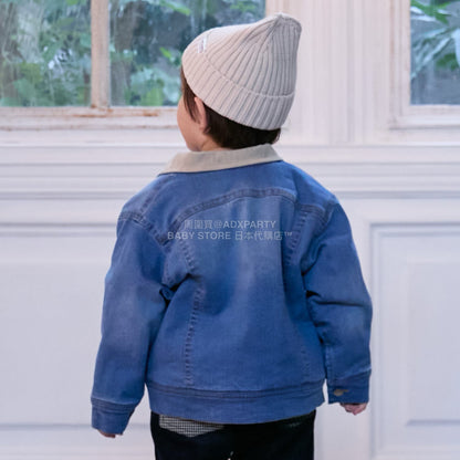 日本童裝 pe#main x Lee 燈芯絨領牛仔外套 80-130cm 男童款 秋季 OUTERWEAR