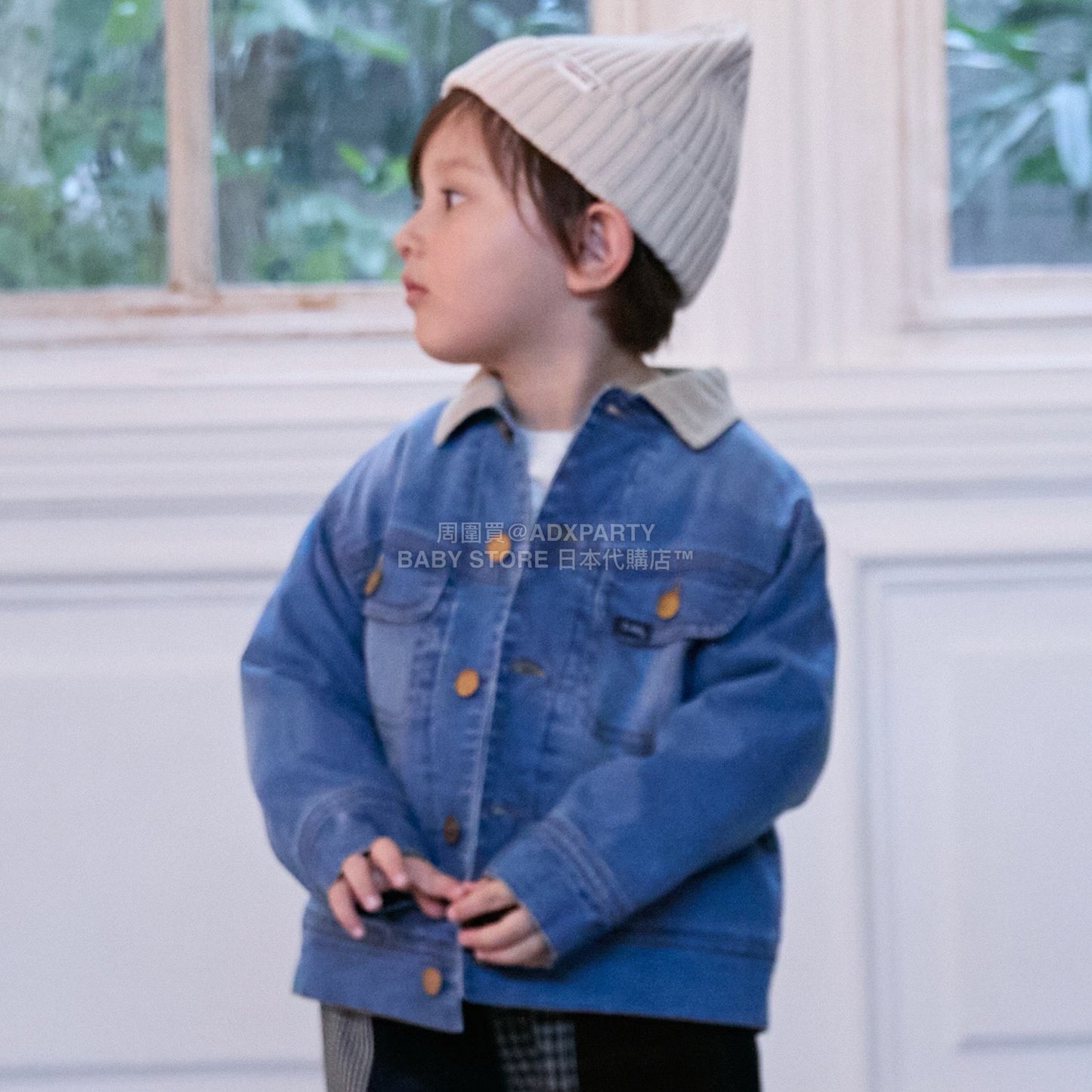 日本童裝 pe#main x Lee 燈芯絨領牛仔外套 80-130cm 男童款 秋季 OUTERWEAR