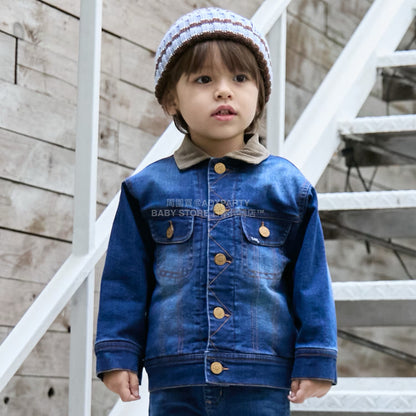 日本童裝 pe#main x Lee 燈芯絨領牛仔外套 80-130cm 男童款 秋季 OUTERWEAR