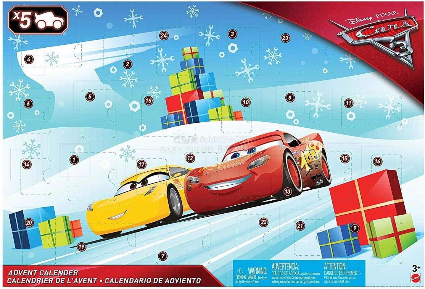 英美直送 Disney Cars 聖誕倒數日曆 兒童款 聖誕快樂特輯 聖誕倒數日曆 不參與$900免運 滿$900可加$25免運 Christmas Advent Calendars 2025