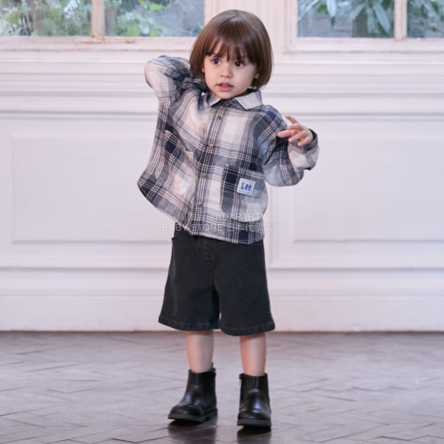 日本童裝 pe#main x Lee 牛仔或格紋襯衫 80-130cm 男童款 秋季 TOPS