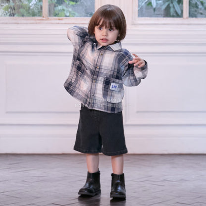 日本童裝 pe#main x Lee 牛仔或格紋襯衫 80-130cm 男童款 秋季 TOPS