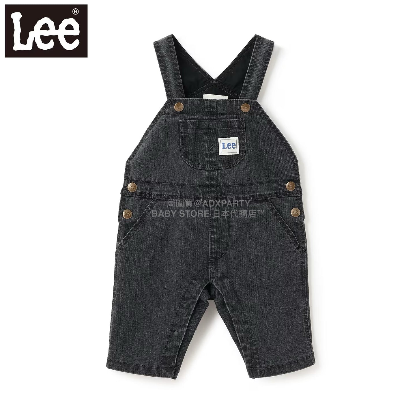 日本童裝 pe#main x Lee  牛仔背帶褲 70-80cm 男童款 初生嬰兒 秋季 Jumpsuit