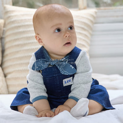 日本童裝 pe#main x Lee 連身衣配領巾 70-80cm 男童款 初生嬰兒 秋季 Jumpsuit