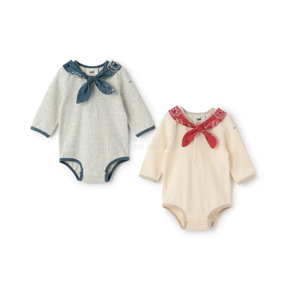 日本童裝 pe#main x Lee 連身衣配領巾 70-80cm 男童款 初生嬰兒 秋季 Jumpsuit