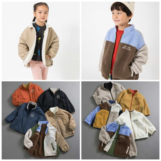 日本童裝 BREEZE 2Way 雙面兩著外套 80-150cm 男童款/女童款 秋季 (適合初秋、香港平均溫度、寒冷天氣）OUTERWEAR 【日本預售：2025年10月上旬】