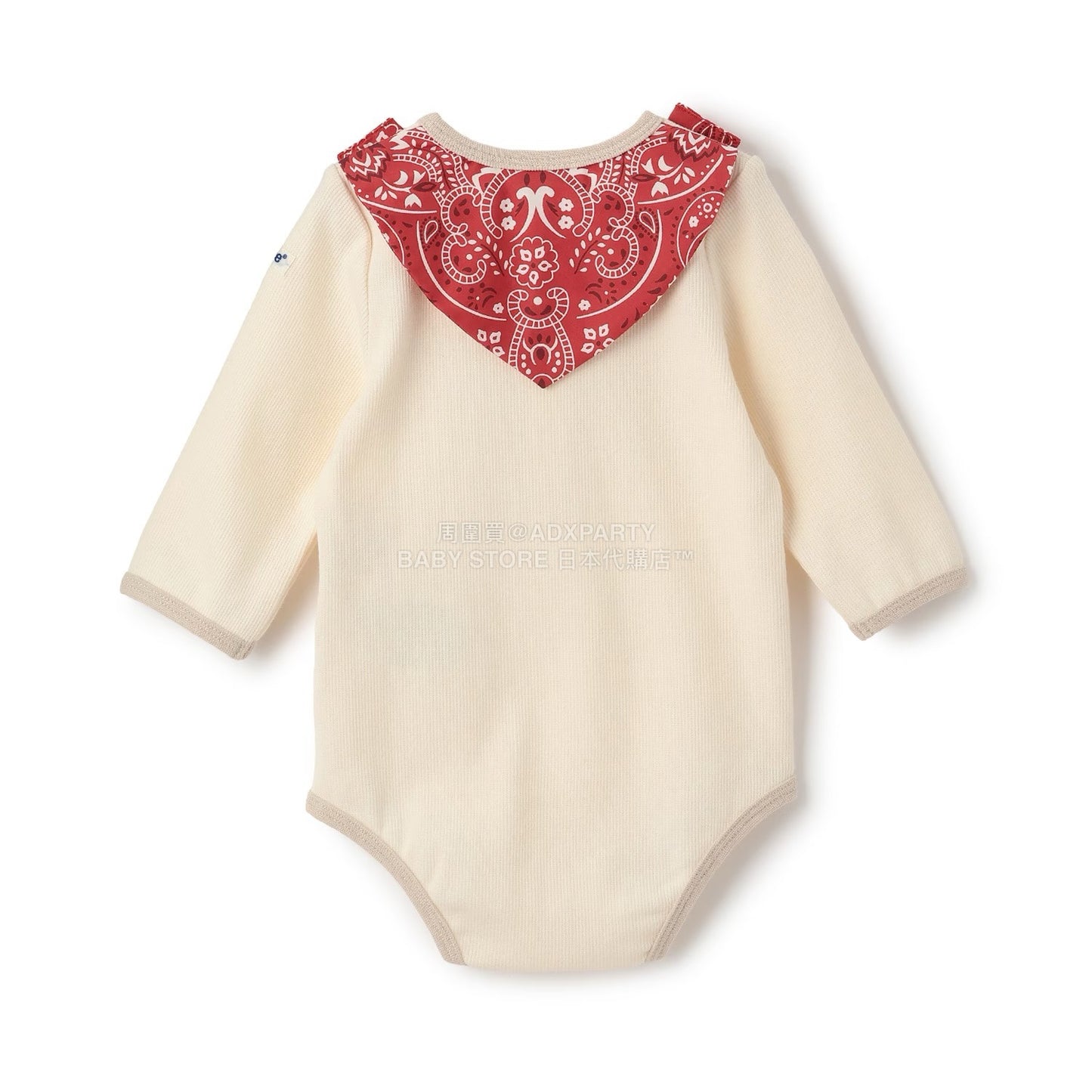 日本童裝 pe#main x Lee 連身衣配領巾 70-80cm 男童款 初生嬰兒 秋季 Jumpsuit