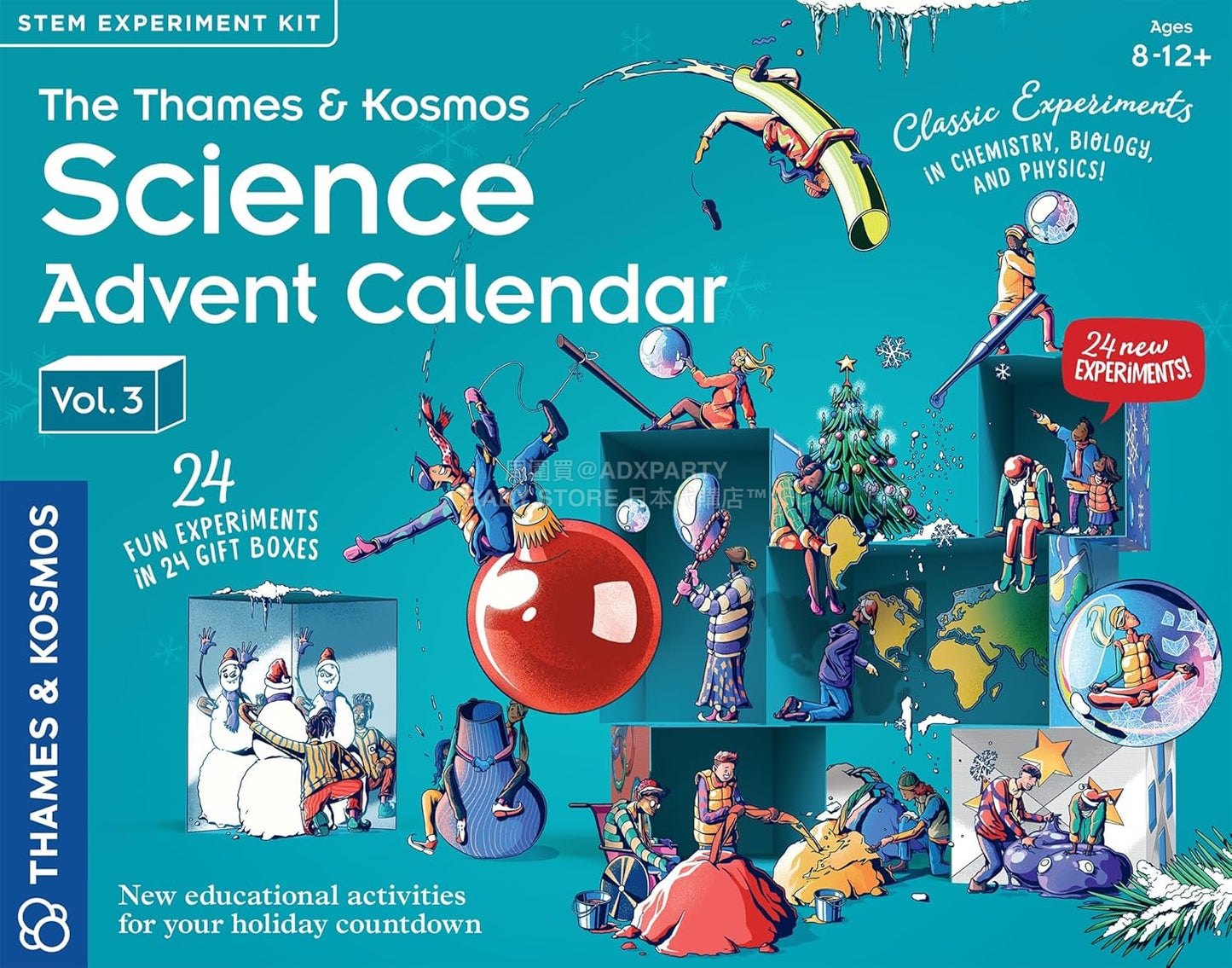 英美直送 Thames & Kosmos Science Experiments in Chemistry, Biology & Physics 聖誕倒數日曆 兒童款 聖誕快樂特輯 聖誕倒數日曆A 不參與$900免運 滿$900可加$25免運 Christmas Advent Calendars 2025