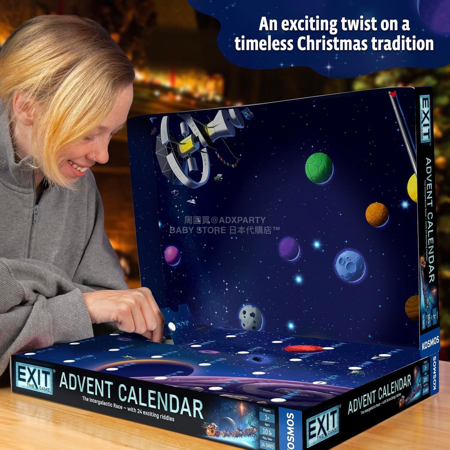 英美直送 Thames & Kosmos EXIT: Intergalactic Race 聖誕倒數日曆 兒童款 聖誕快樂特輯 聖誕倒數日曆A 不參與$900免運 滿$900可加$25免運 Christmas Advent Calendars 2025