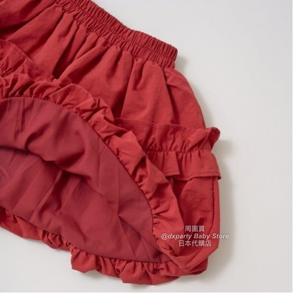 日本童裝 Ly# mine 泡泡短裙 100-150cm 女童款 秋季  SKIRTS 聖誕紅/新年紅