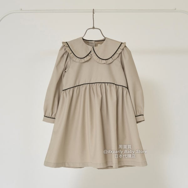 日本童裝 Ly# mine 領可拆 學院風連身裙 100-130cm 女童款 秋季  DRESSES 面試/宴會/表演