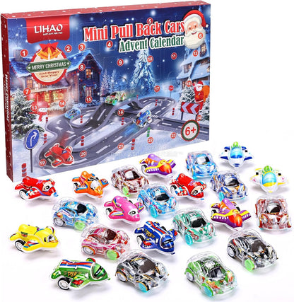英美直送 LIHAO Pull Back 回力車 聖誕倒數日曆 兒童款 聖誕快樂特輯 聖誕倒數日曆 不參與$900免運 滿$900可加$25免運 Christmas Advent Calendars 2025