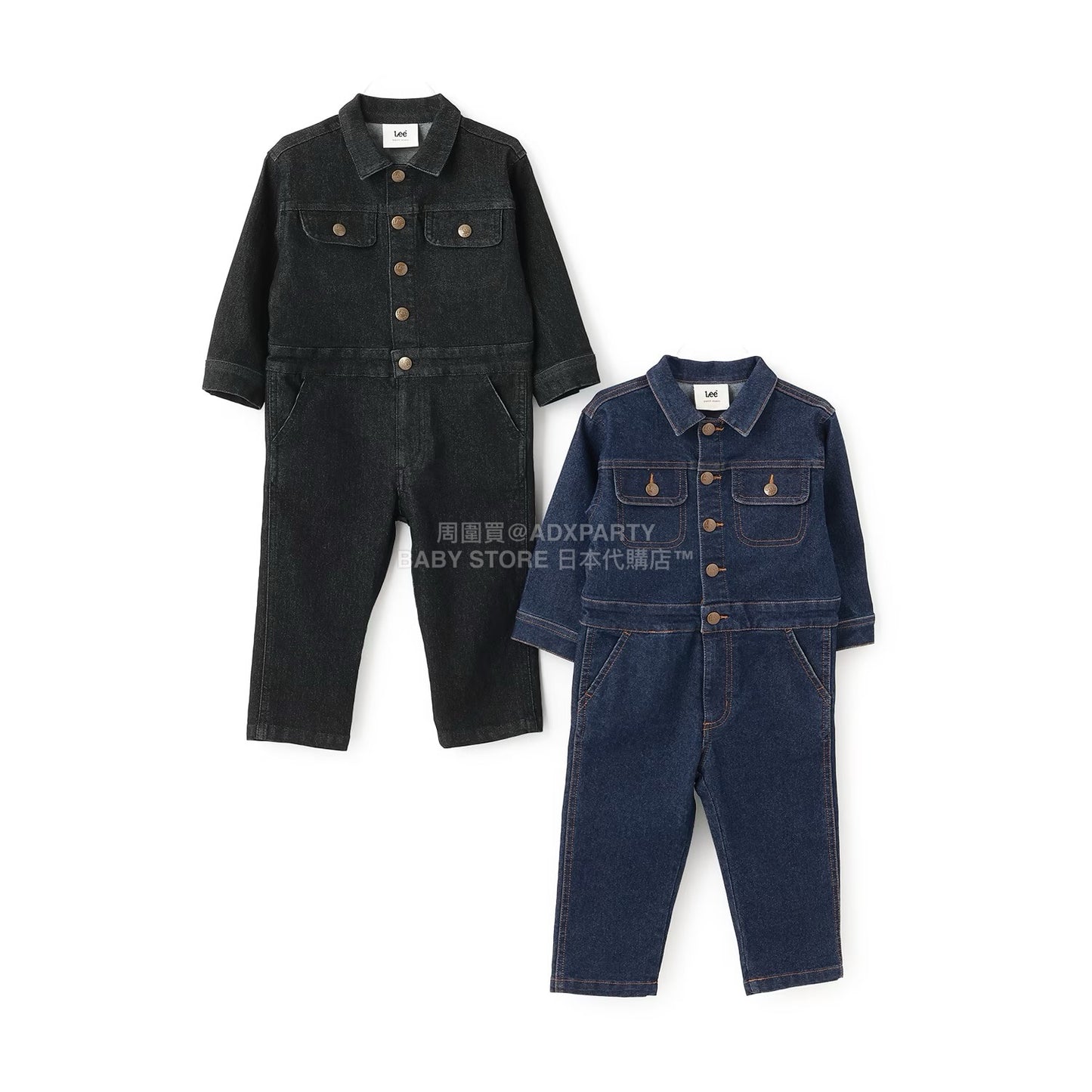 日本童裝 pe#main x Lee 牛仔連體工人褲 80-130cm 男童款/女童款 秋季 Jumpsuit