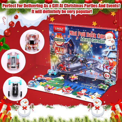 英美直送 LIHAO Pull Back 回力車 聖誕倒數日曆 兒童款 聖誕快樂特輯 聖誕倒數日曆 不參與$900免運 滿$900可加$25免運 Christmas Advent Calendars 2025