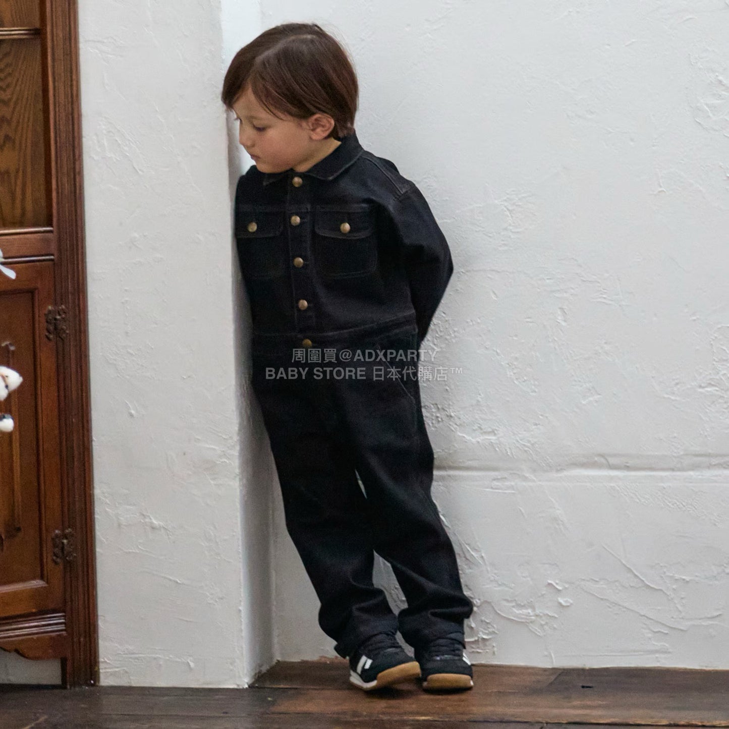 日本童裝 pe#main x Lee 牛仔連體工人褲 80-130cm 男童款/女童款 秋季 Jumpsuit