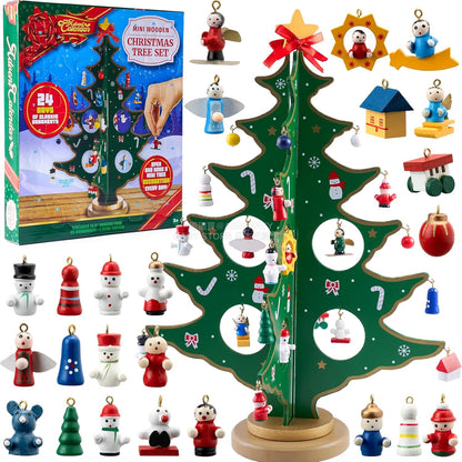 英美直送 Tabletop Wooden Christmas Tree 聖誕倒數日曆 大人款/兒童款 聖誕快樂特輯 聖誕倒數日曆A 不參與$900免運 滿$900可加$25免運 Christmas Advent Calendars 2025