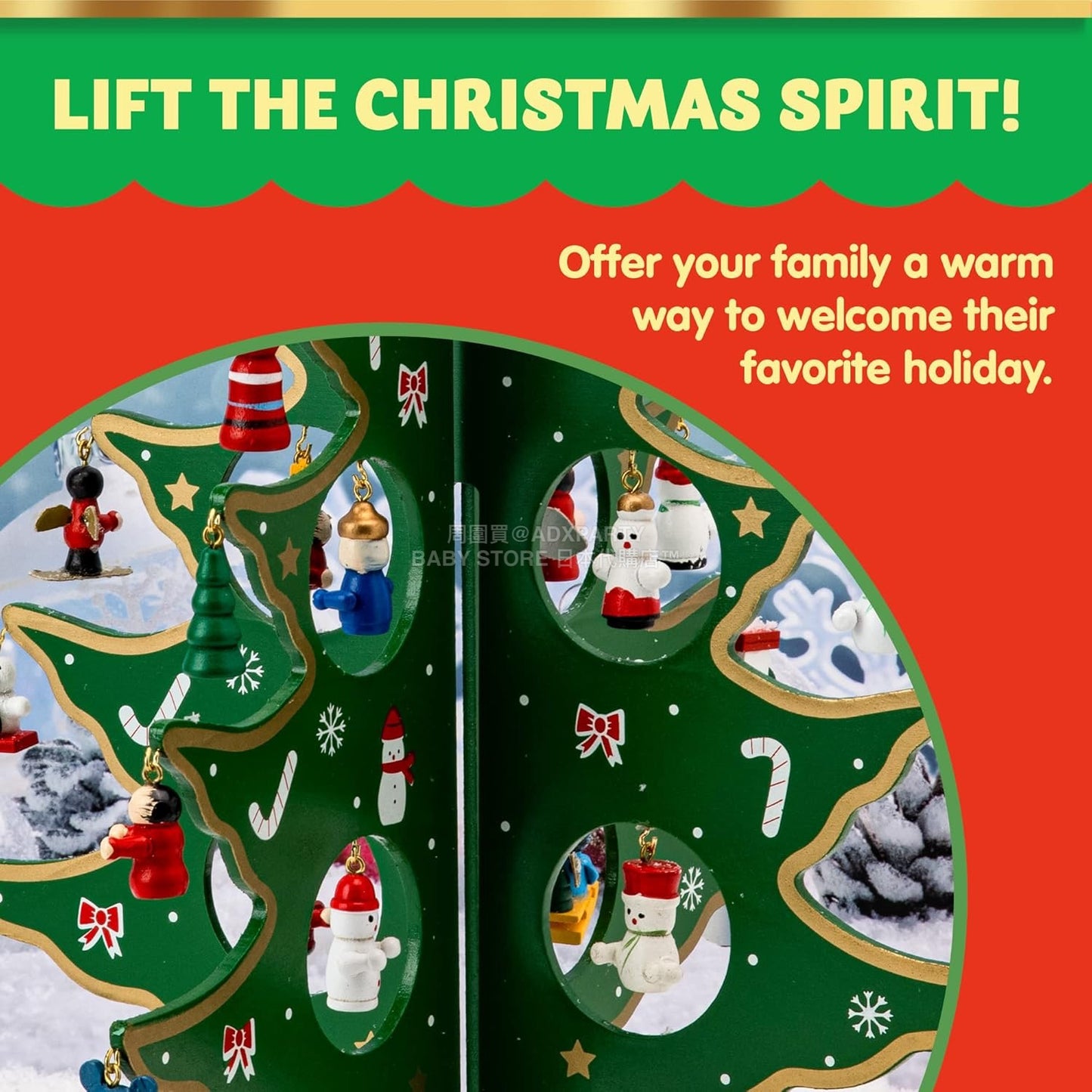 英美直送 Tabletop Wooden Christmas Tree 聖誕倒數日曆 大人款/兒童款 聖誕快樂特輯 聖誕倒數日曆A 不參與$900免運 滿$900可加$25免運 Christmas Advent Calendars 2025