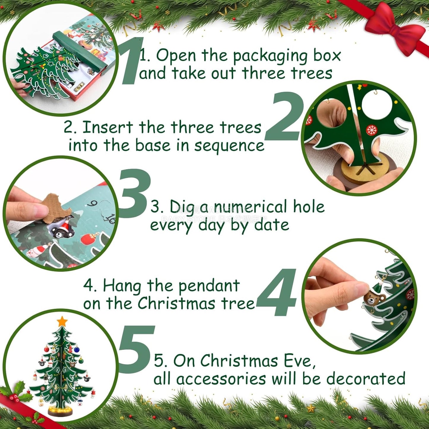 英美直送 發光Lights Wooden Christmas Tree 聖誕倒數日曆 大人款/兒童款 聖誕快樂特輯 聖誕倒數日曆 不參與$900免運 滿$900可加$25免運 Christmas Advent Calendars 2025