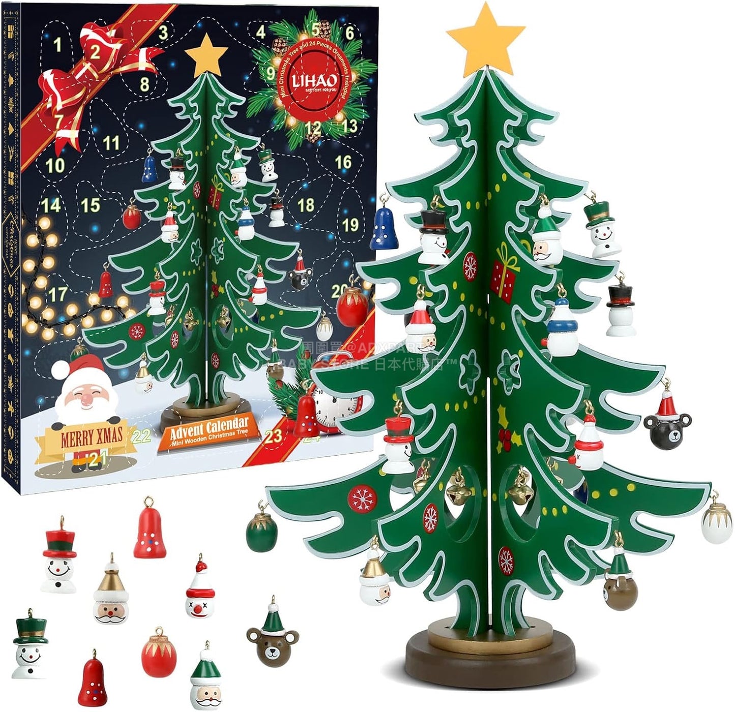 英美直送 Wooden Christmas Tree 聖誕倒數日曆 大人款/兒童款 聖誕快樂特輯 聖誕倒數日曆A 不參與$900免運 滿$900可加$25免運 Christmas Advent Calendars 2025