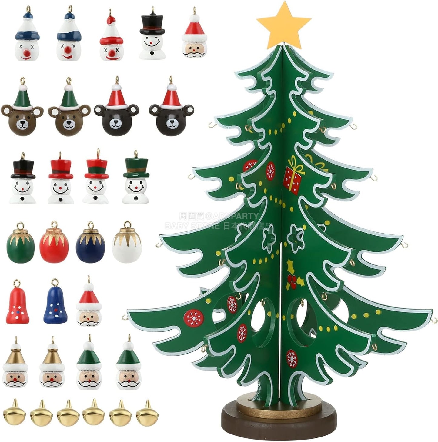 英美直送 Wooden Christmas Tree 聖誕倒數日曆 大人款/兒童款 聖誕快樂特輯 聖誕倒數日曆A 不參與$900免運 滿$900可加$25免運 Christmas Advent Calendars 2025