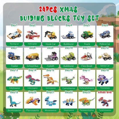 英美直送 Dinosaurs Racing Cars Building Kit 聖誕倒數日曆 兒童款 聖誕快樂特輯 聖誕倒數日曆 不參與$900免運 滿$900可加$25免運 Christmas Advent Calendars 2025