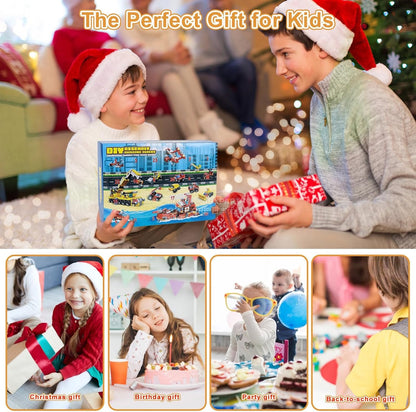 英美直送 Engineering Vehicle & Fire Engine Building Blocks Toy Set 聖誕倒數日曆 兒童款 聖誕快樂特輯 聖誕倒數日曆 不參與$900免運 滿$900可加$25免運 Christmas Advent Calendars 2025