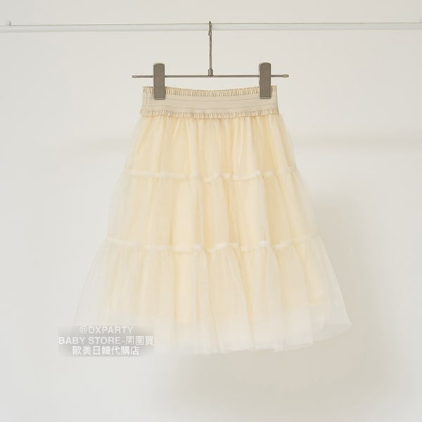 日本童裝 Ly# mine 蝴蝶結網紗裙 100-150cm 女童款 秋季 SKIRTS 新年紅