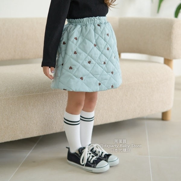 日本童裝 Ly# mine 絎縫心心短裙 100-150cm 女童款 秋季 SKIRTS