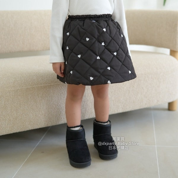 日本童裝 Ly# mine 絎縫心心短裙 100-150cm 女童款 秋季 SKIRTS