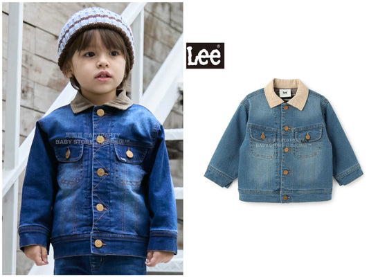 日本童裝 pe#main x Lee 燈芯絨領牛仔外套 80-130cm 男童款 秋季 OUTERWEAR