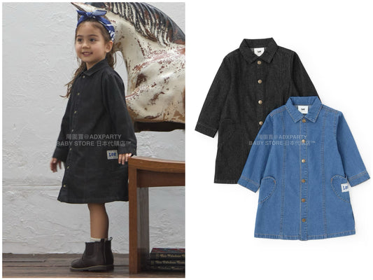 日本童裝 pe#main x Lee 牛仔連身裙 80-130cm 女童款 秋季 DRESSES