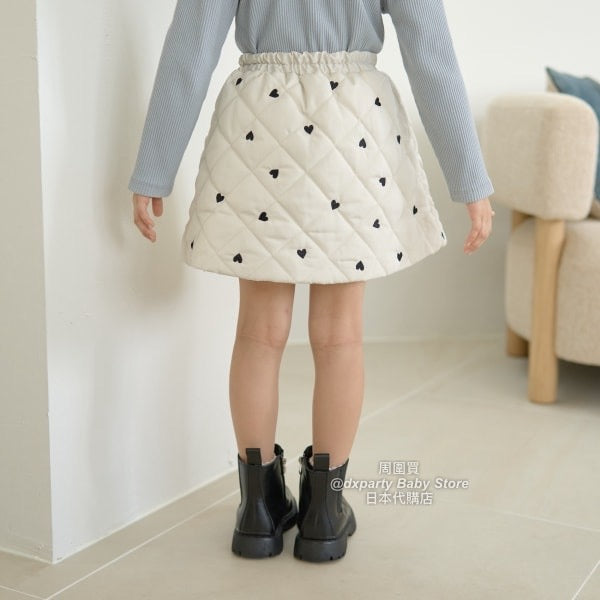 日本童裝 Ly# mine 絎縫心心短裙 100-150cm 女童款 秋季 SKIRTS