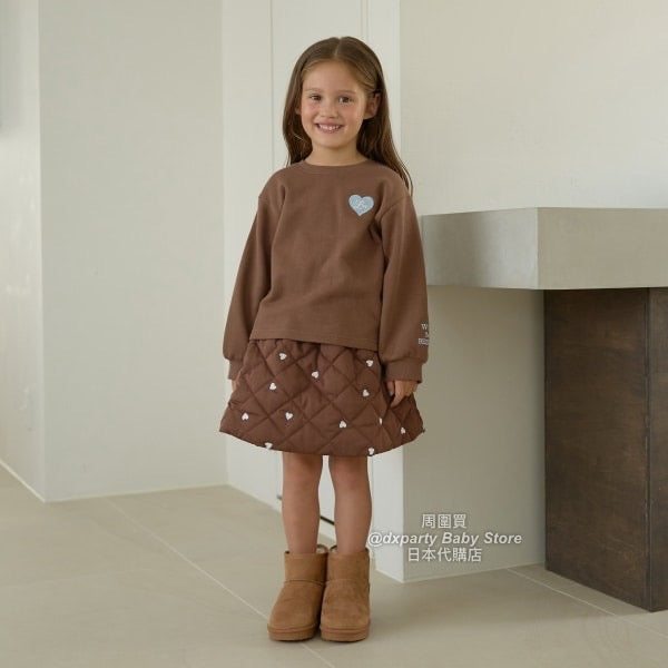 日本童裝 Ly# mine 絎縫心心短裙 100-150cm 女童款 秋季 SKIRTS