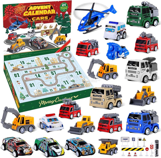 英美直送 Quanquer Pull Back Cars 回力車 聖誕倒數日曆 兒童款 聖誕快樂特輯 聖誕倒數日曆A 不參與$900免運 滿$900可加$25免運 Christmas Advent Calendars 2025