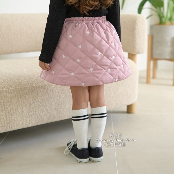 日本童裝 Ly# mine 絎縫心心短裙 100-150cm 女童款 秋季 SKIRTS