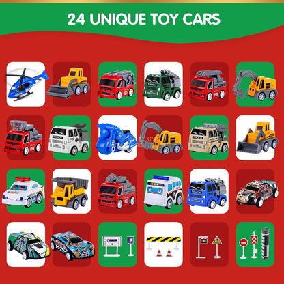 英美直送 Quanquer Pull Back Cars 回力車 聖誕倒數日曆 兒童款 聖誕快樂特輯 聖誕倒數日曆A 不參與$900免運 滿$900可加$25免運 Christmas Advent Calendars 2025