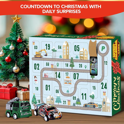 英美直送 Quanquer Pull Back Cars 回力車 聖誕倒數日曆 兒童款 聖誕快樂特輯 聖誕倒數日曆A 不參與$900免運 滿$900可加$25免運 Christmas Advent Calendars 2025