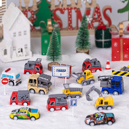 英美直送 Quanquer Pull Back Cars 回力車 聖誕倒數日曆 兒童款 聖誕快樂特輯 聖誕倒數日曆A 不參與$900免運 滿$900可加$25免運 Christmas Advent Calendars 2025