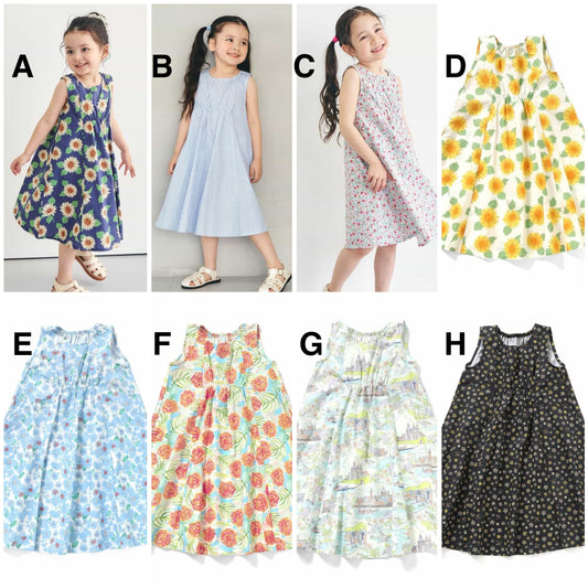 日本童裝 apres les cours 全印花連身裙 80-140cm 女童款 夏季 DRESSES
