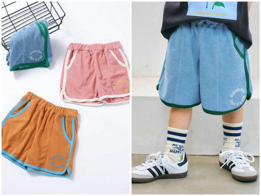 日本童裝 apres les cours 毛巾料運動褲 80-130cm 男童款 夏季 PANTS