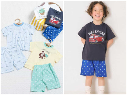 日本童裝 apres les cours 吸水速乾 接觸冷感 睡衣 80-130cm 男童款 夏季 睡衣系列