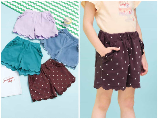 日本童裝 apres les cours 接觸冷感 荷葉邊短褲 80-140cm 女童款 夏季 PANTS