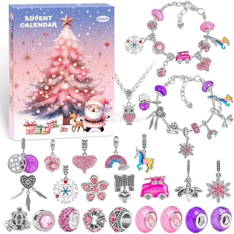 英美直送 DIY Jewellery Making Set 聖誕倒數日曆 兒童款 聖誕快樂特輯 聖誕倒數日曆 不參與$900免運 滿$900可加$25免運 Christmas Advent Calendars 2025