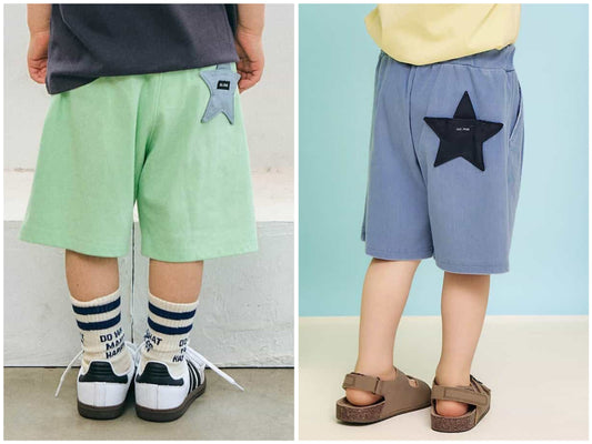 日本童裝 apres les cours 接觸冷感 星星口袋短褲 80-130cm 男童款 夏季 PANTS