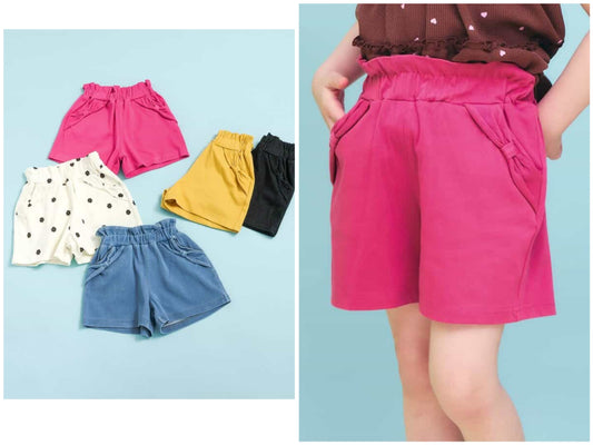 日本童裝 apres les cours 接觸冷感 絲帶口袋短褲 80-140cm 女童款 夏季 PANTS