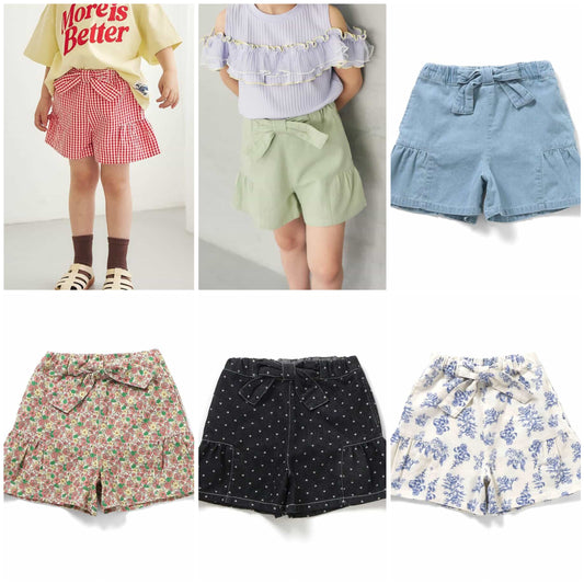 日本童裝 apres les cours 蝴蝶結裙褲 80-140cm 女童款 夏季 PANTS