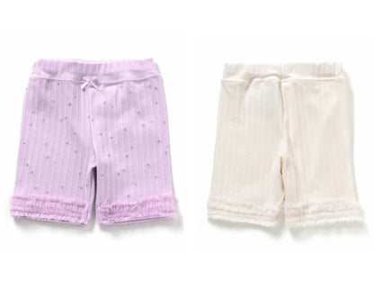 日本童裝 apres les cours 接觸冷感 荷葉邊打底褲 80-130cm 女童款 夏季 PANTS