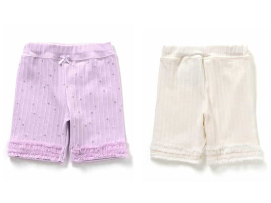日本童裝 apres les cours 接觸冷感 荷葉邊打底褲 80-130cm 女童款 夏季 PANTS